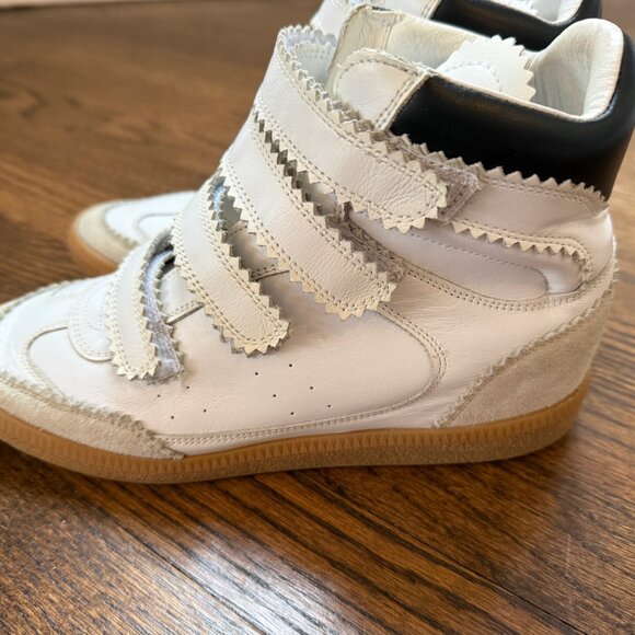 Isabel Marant White Wedge Sneakers Size EU 39 - Picture 5 of 11